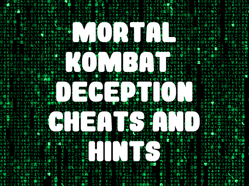 Mortal Kombat: Deception Cheats For PlayStation 2 Xbox GameCube PSP -  GameSpot