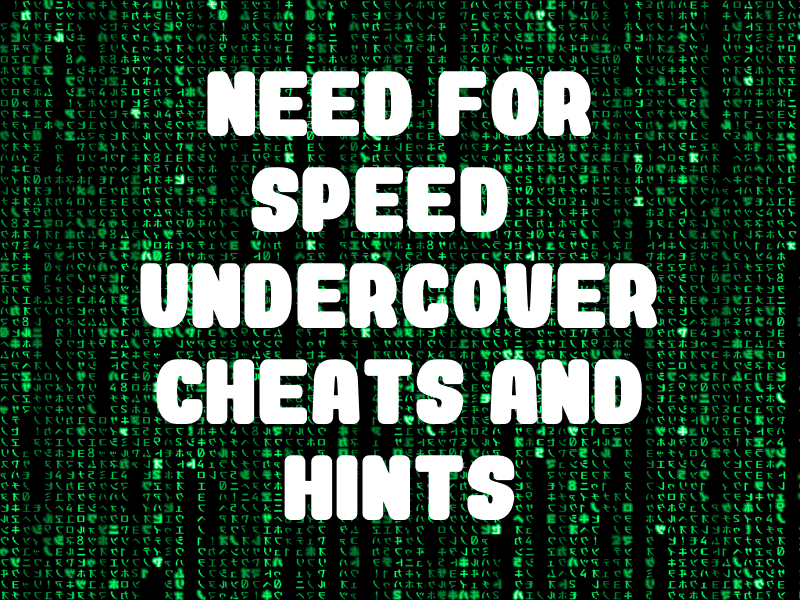 reputatie spiegel Puur Need for Speed: Undercover Cheats and Hints for PlayStation 2