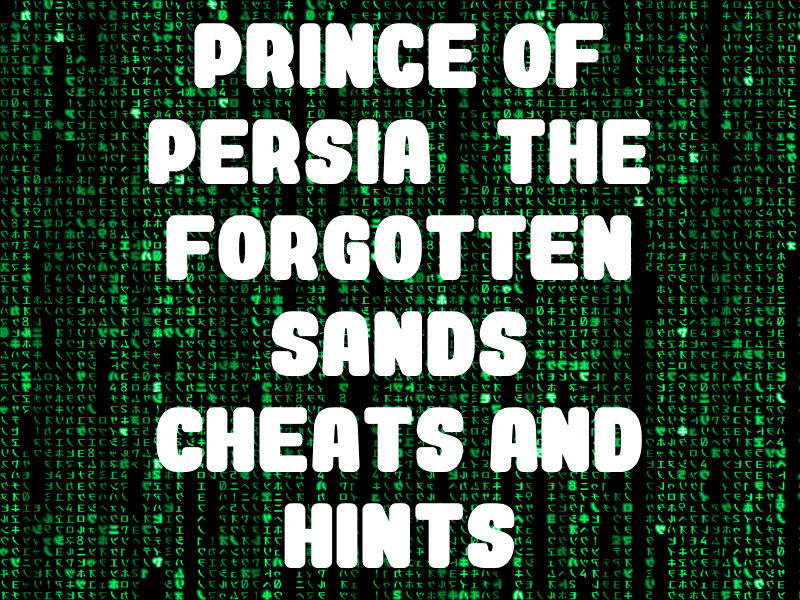 kalender teugels Draaien Prince of Persia: The Forgotten Sands Cheats and Hints for Xbox 360